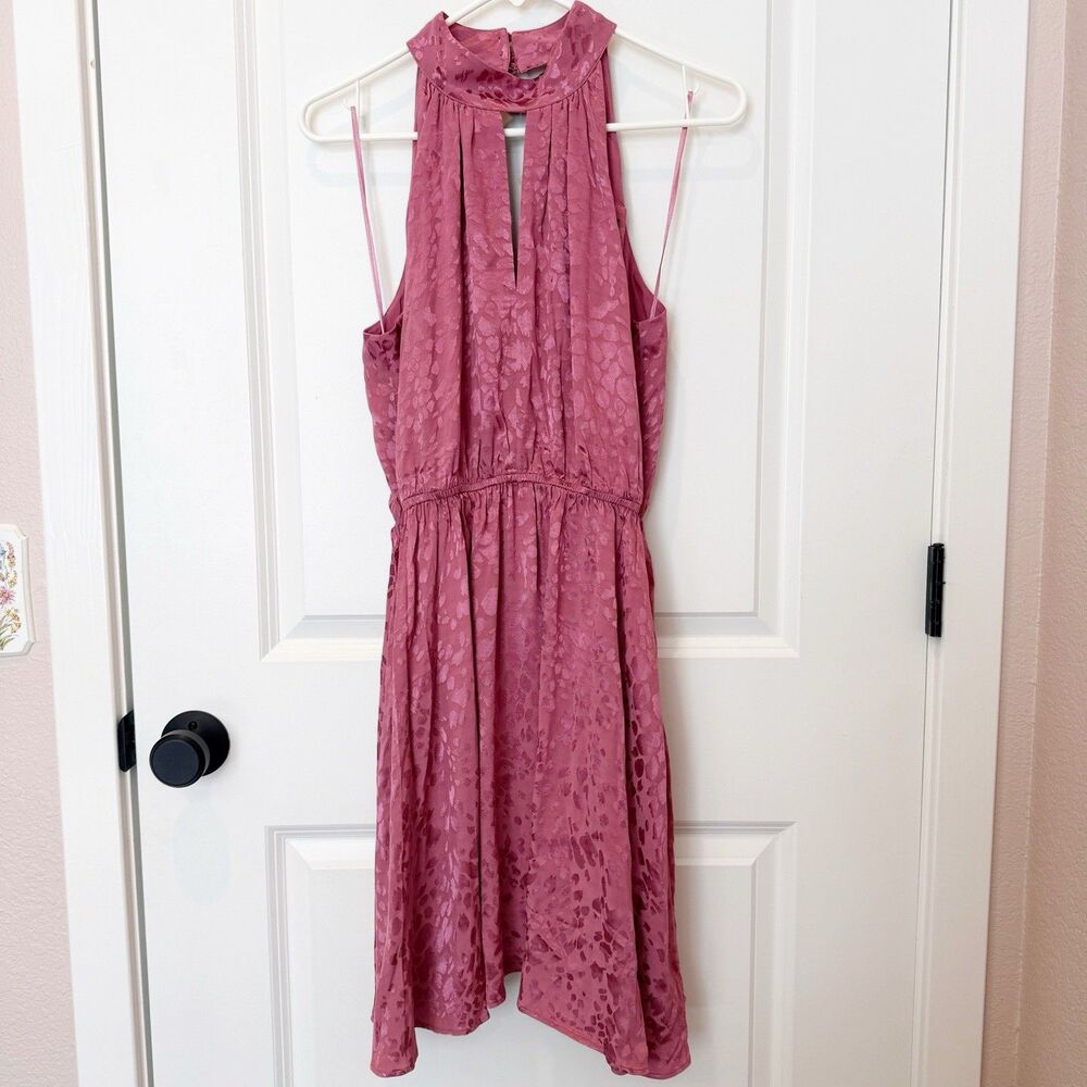 Anthropologie Burnout Halter Mini Dress Size Medium Romantic Coquette Fairy
